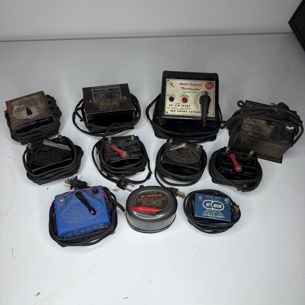 Lot of 11 Vintage Lionel, American Flyer, By Atlas Transformers Untested